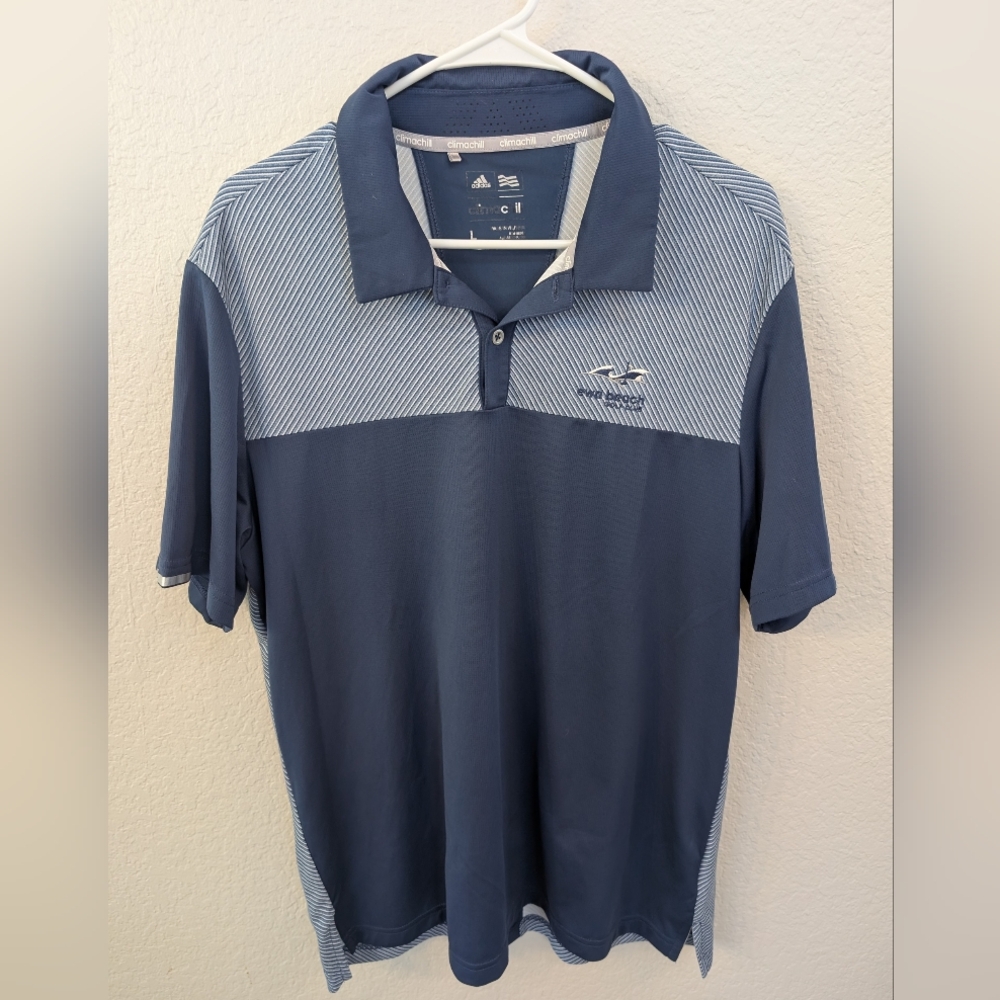 Adidas Blue Polo Golf Shirt Size Large Ewa Beach Golf Club